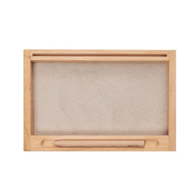 MONTESSORI 1a PART SAND TRAY WITH FLASHCARD HOLDER with sand